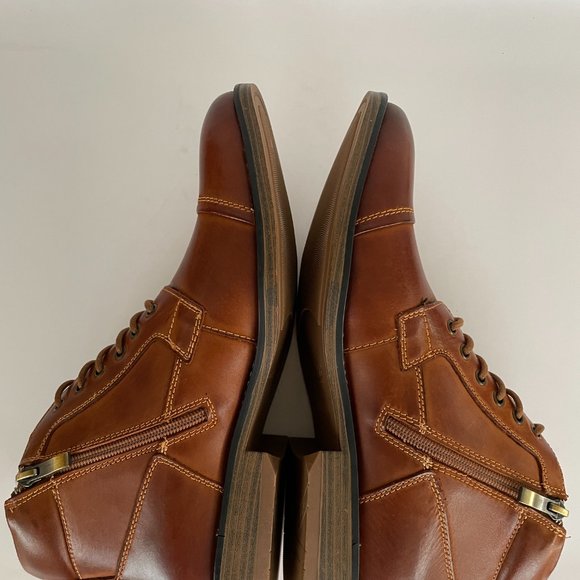 Kunsto  Genuine Leather Oxford Boots Men\'s Size 10 Brown main image 5